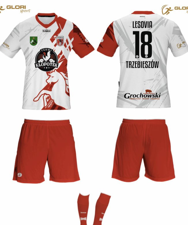 Komplet meczowy zawodników KEEZA biały Batley/Tottenham/Getry bez stopy
